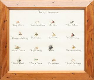 Flies Tied And Mounted by Philip K. Casburn, Moycullen House, Galway