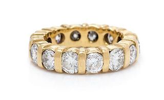 * A Yellow Gold and Diamond Eternity Band, 4.60 dwts.