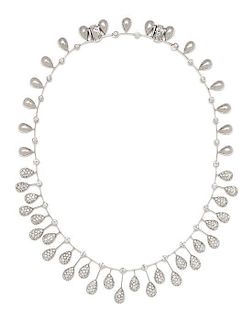 An 18 Karat White Gold and Diamond Necklace, Stefan Hafner, 42.40 dwts.