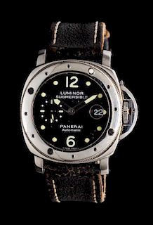* A Stainless Steel Ref. OP 6527 Luminor Submersible Wristwatch, Officine Panerai,