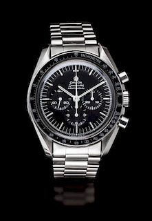 A Stainless Steel Ref. 145.022 "Speedmaster Professional" Chronograph Wristwatch, Omega, Circa 1971,