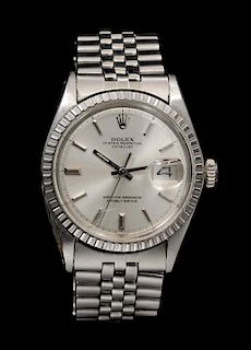 A Stainless Steel Ref. 1603 "Datejust" Wristwatch, Rolex, Circa 1969,