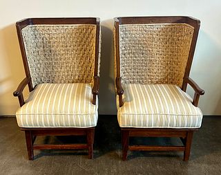 Ralph Lauren Orkney Chair Cream Stripe - Pair