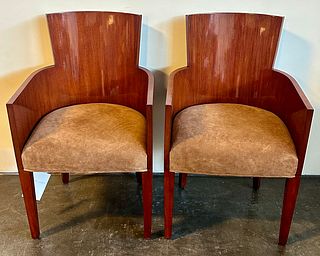 Ralph Lauren Modern Hollywood Arm Chairs - Pair