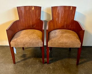Ralph Lauren Modern Hollywood Arm Chairs - Pair