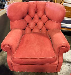 Ralph Lauren Writer's Chair in Red Leather