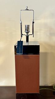 Ralph Lauren Leather Square Table Lamp - Brown