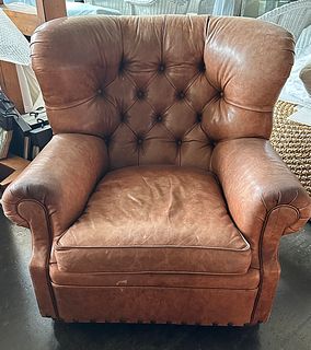 Ralph Lauren Writer's Chair in Brown Leather