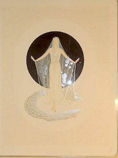 Erté Serigraph, Veil Gown