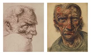 2 Peter Howson (Scottish 1958- ) etchings