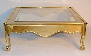 Baker Brass and Glass Coffee Table