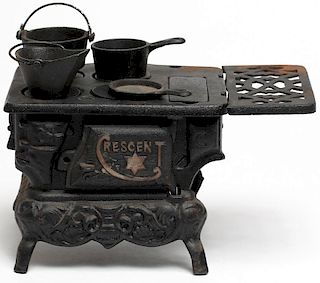 Crescent Cast Metal Toy Wood Stove