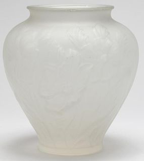 Frosted American Art Glass Vase