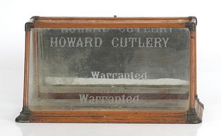 Howard Cutlery Oak Counter Top Slant Front Display Case