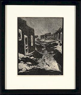 Snow and Adobe by Howard Cook (1901-1980)