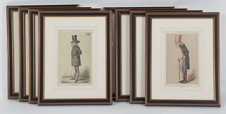 Eight Framed Vanity Fair "Spy" Prints