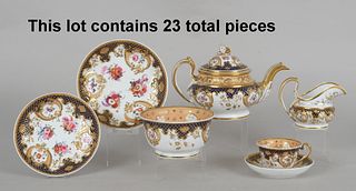 English Porcelain Part Tea Service, John & William Ridgway