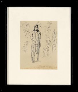 Group of Sketches (recto and verso) by Robert Blum (1857-1903)