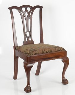 Chippendale Style Carved Mahogany Side Chair