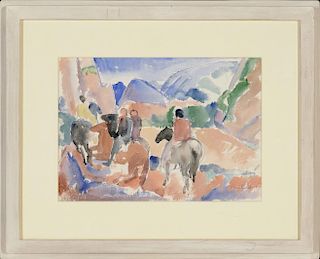 Horsemen by B.J.O. Nordfeldt (1878-1955)