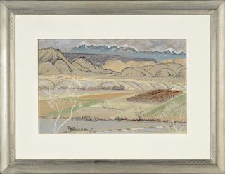 At Velarde on the Rio Grande by Albert Schmidt (1883-1957)