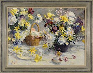 Untitled (Still Life wtih Flower Arrangement) by Gerald Merfeld (b. 1936)