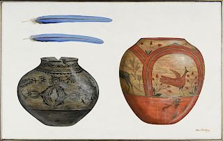 John Driscoll's Two Indian Pots by Ford Ruthling (b. 1933)