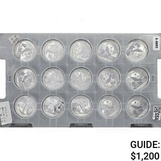 2016 Silver Chinese Pandas [15 Coins]   