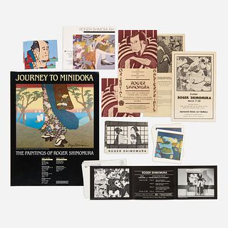 Assorted Roger Shimomura Exhibition Posters and Postcards