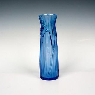 Lalique Crystal Vase, Jonquille Daffodil Blue