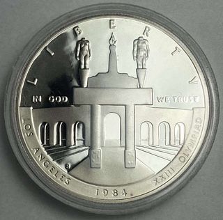 1984-S U.S. Olympics Commemorative Proof Silver Dollar