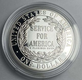 1996-S U.S. Service For America Commemorative Proof Silver Dollar