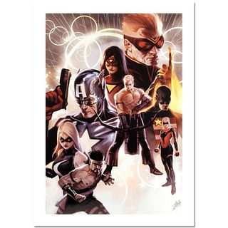 Stan Lee Signed, Marvel Comics AP Limited Edition Canvas "The Mighty Avengers #30" with Certificate of Authenticity.