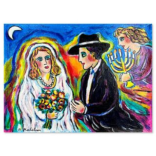 Alex Meilichson, "Moonlight Wedding" Hand Signed, Numbered Limited Edition Serigraph with Letter of Authenticity.