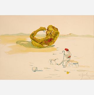  Salvador Dali "Desert Jewel" [Time Suite] Signed Color Litho