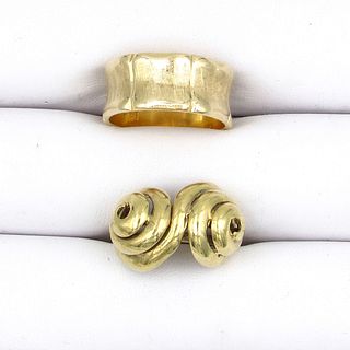 Two 14K Yellow Gold Rings