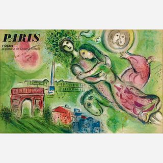  "Paris l'Opera" Poster after Marc Chagall (Mourlot, 1964)