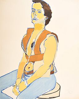 Alice Neel MAN IN HARNESS Lithograph