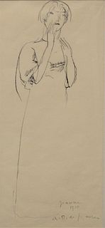 Andre de Segonzac (1884 - 1974) "Jeanne" pen and black ink on paper