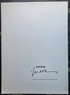  Jose Luis Cuevas, initial page to 'Crimes', with signed self portrait drawing.