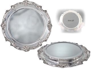 Pair Of Reed & Barton Silver Plated Plateaus
