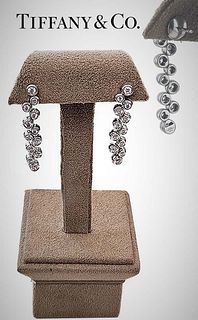 Tiffany & CO. Platinum Diamond Bubble Drops Earrings