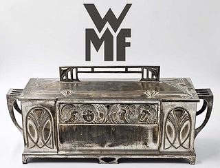 Large German WMF Silver Plate Box Art Nouveau Deco Jugendstil