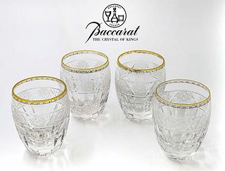 Set Of Four 19th C. Baccarat Crystal Cut Cups
