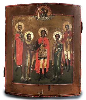Rare 19th C. Russian Icon Hand Painted