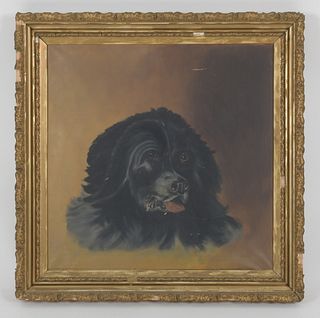 American School, Portrait of a Dog, Oil on Canvas