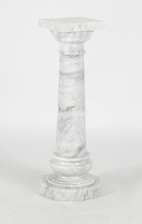 Neoclassical Style Carved Marble Pedestal