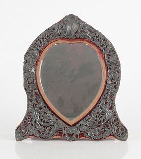 A Victorian Heart Shaped Sterling Frame