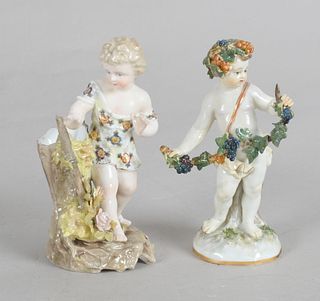 Two Porcelain Figures, One Meissen
