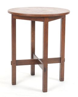 Stickley Brothers Oak Lamp Table, #2500, Quaint Furniture
